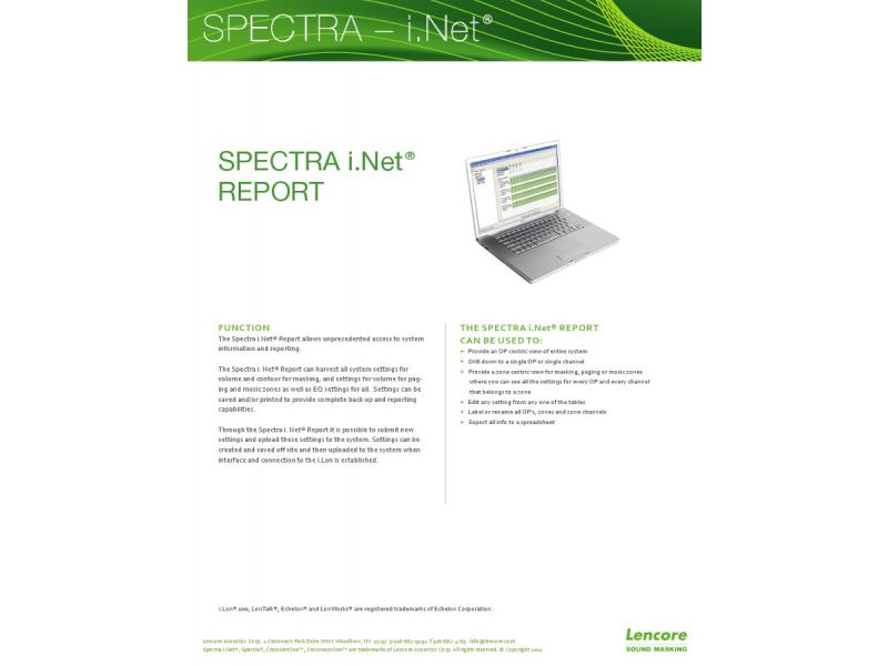 Spectra i.Net Report